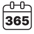 365 day calendar icon